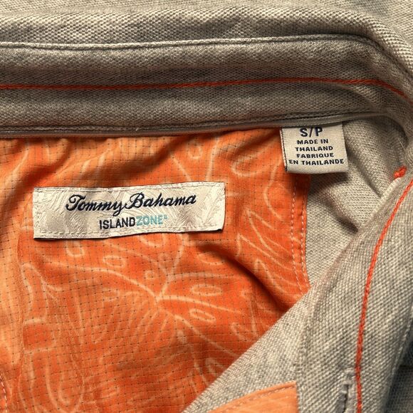 Tommy Bahama Island Zone Clemson Tigers Grey Polo‎ Cotton Blend Men’s Size Small - Picture 3 of 5